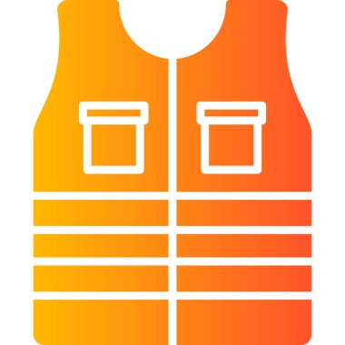 Güvenlik yeleği simgesi. vektör illüstrasyonu