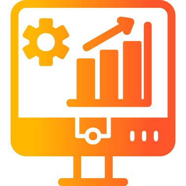 Çizelge ve pazar analizi, yönetim grafiği. Basit web illüstrasyonu