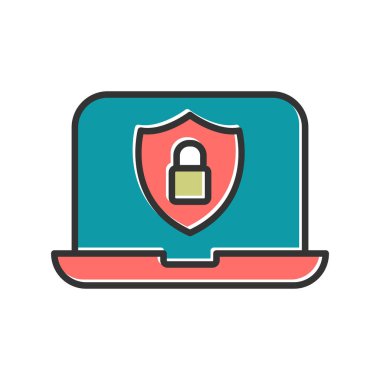 Data Security modern simgesinin vektör illüstrasyonu