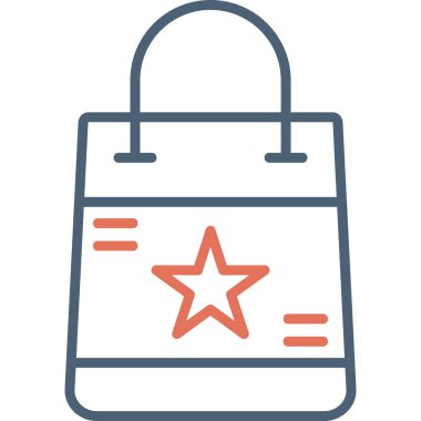 Alışveriş çantası modern simge, vektör illüstrasyonu