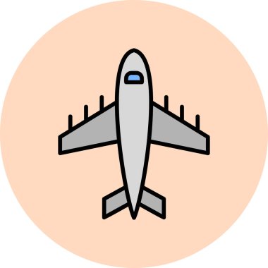 uçak ikonu vektör illüstrasyonu