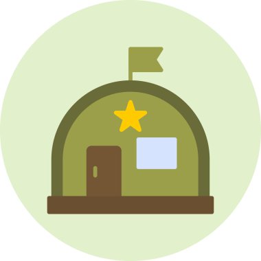 Askeri Depo web simgesi basit bir illüstrasyon