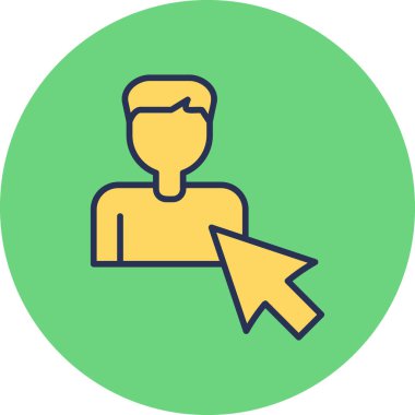 Seçili kişi simgesi vektör illüstrasyonu