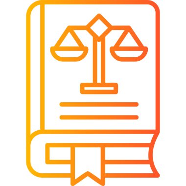 Hukuk kitabı simgesi, modern tasarım illüstrasyonu