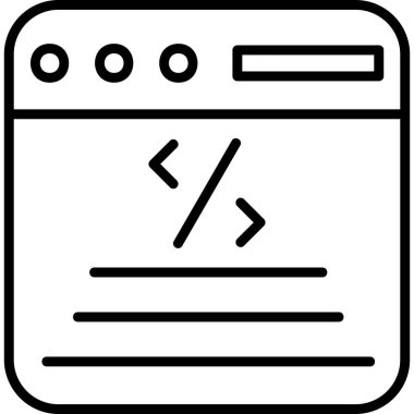 Kodlama. Web simgesi basit tasarım