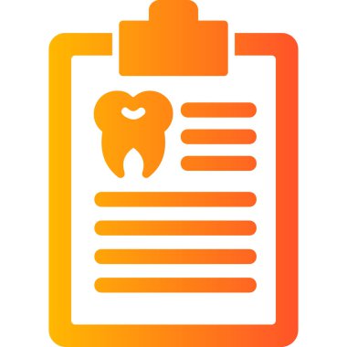 Diş hekiminin sağlık raporunun grafik çizimi, dişli boş kağıt. 