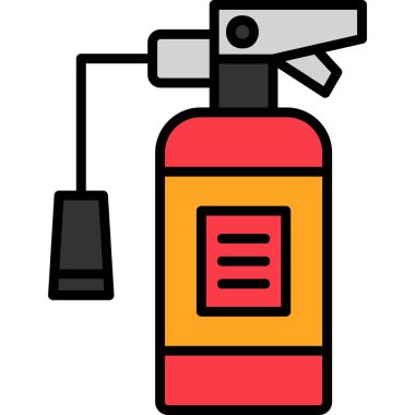 Yangın söndürücü, ağ basit simge illüstrasyonu