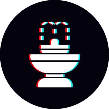 Çeşme simgesi, modern tasarım çizimi