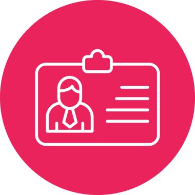 Office Entry Card web icon, vector illustration