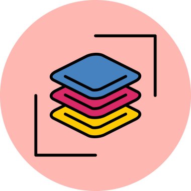 Simge vektör çizim katmanları