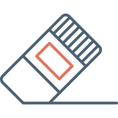 Silgi. Web simgesi basit illüstrasyon