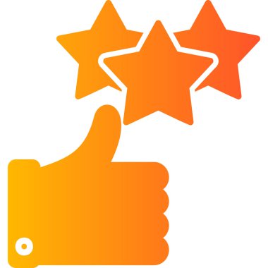 Başparmak vektör simgesi. iki renkli düz sembol, turuncu ve gri renkler, yuvarlak açılar, beyaz