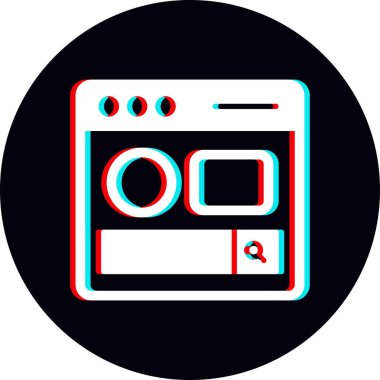 vector illustration of Search Page icon