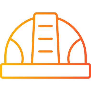 Kask simgesi vektör illüstrasyonu 