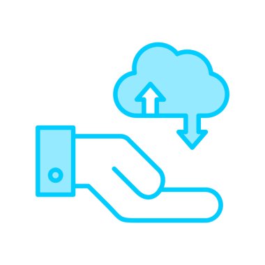 vector cloud technology icon illustration