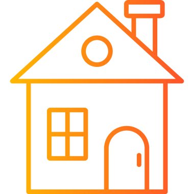 Arkaplanda emlak evi simgesi.