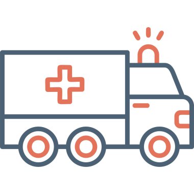 ambulans vektör simgesi modern basit tasarım