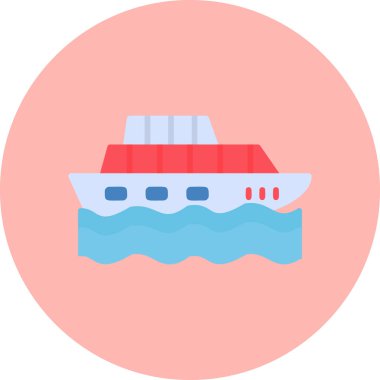 Gemi simgesi vektör illüstrasyonu