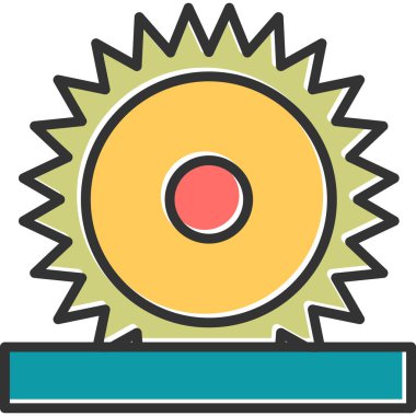 Dairesel Testere vektör simgesi, basit illüstrasyon