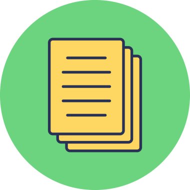 Belge simgesinin vektör illüstrasyonu