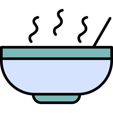 Sıcak çorba. Web simgesi basit illüstrasyon 