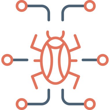 Digital virus icon modern vector illustration