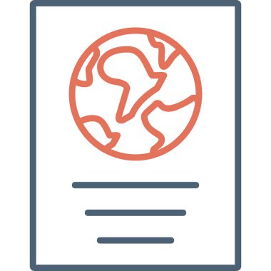 Pasaport simgesi. Basit resimleme 