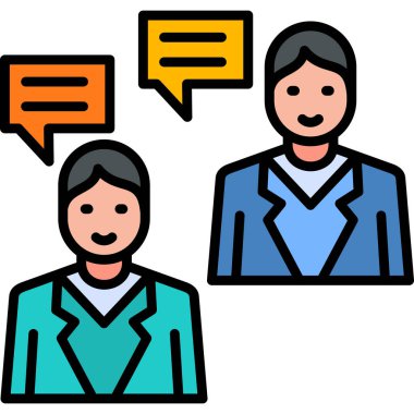 Tartışma. Web simgesi basit illüstrasyon