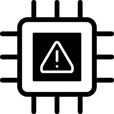 microprocessor icon, vector illustration simple design
