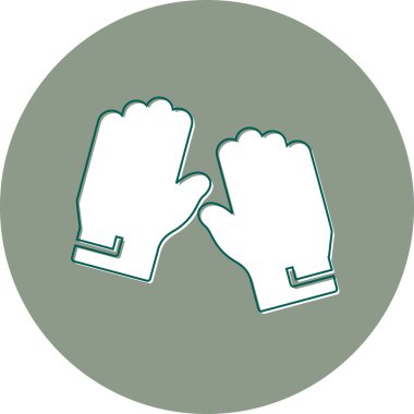 Eldiven simgesi vektör illüstrasyonu