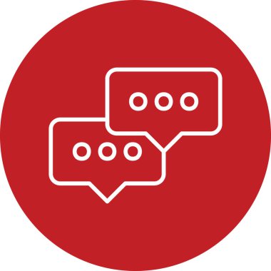 Konuş. Web simgesi basit illüstrasyon