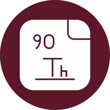 Toryum, kimyasal element, ağ basit illüstrasyon