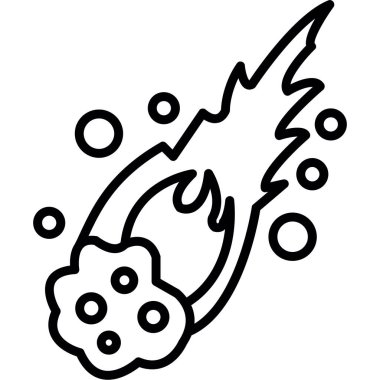 cartoon art illustration of falling down Meteor