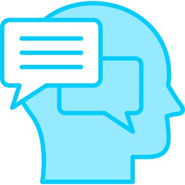 Konuş. Web simgesi basit illüstrasyon