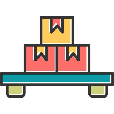 Teslimat. Web simgesi basit illüstrasyon