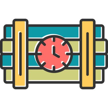 vector illustration of bomb modern icon