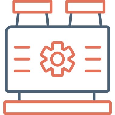 Ayarlar. Web simgesi basit illüstrasyon