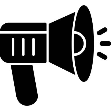 Megafon ikonu vektör illüstrasyonu