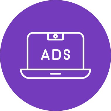 Reklam web simgesi basit illüstrasyon