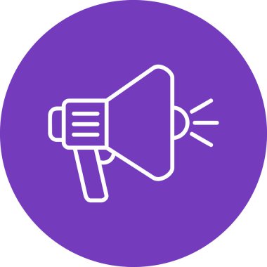 Megafon ikonu vektör illüstrasyonu