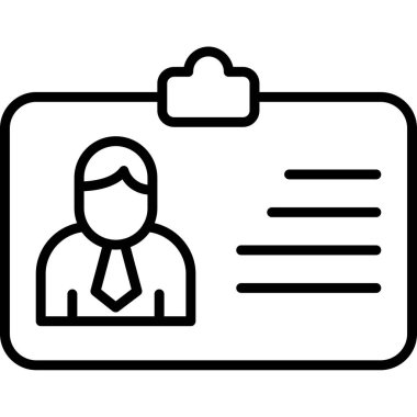 Office Entry Card web icon, vector illustration