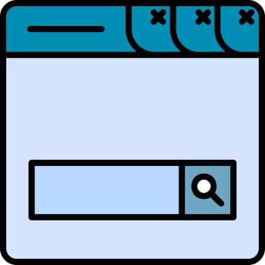 Arama Barı. Web simgesi vektör illüstrasyonu