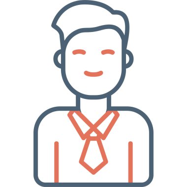 Adam avatar ikonu. vektör illüstrasyonu 