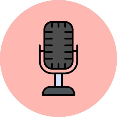 mikrofon simgesi vektör illüstrasyonu