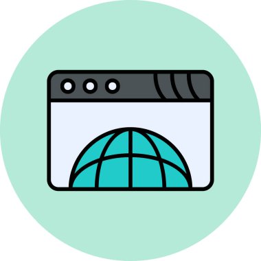 tarayıcı pencere simgesi vektör illüstrasyonu