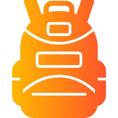 sırt çantası simgesi vektör illüstrasyonu