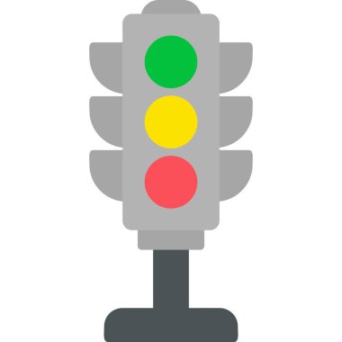 Trafik ışığı simgesi, vektör illüstrasyonu