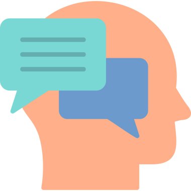 Konuş. Web simgesi basit illüstrasyon