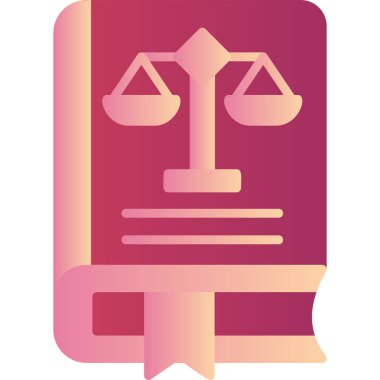 Hukuk kitabı simgesi, modern tasarım illüstrasyonu