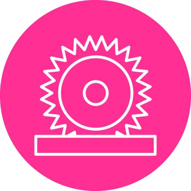 Dairesel Testere vektör simgesi, basit illüstrasyon